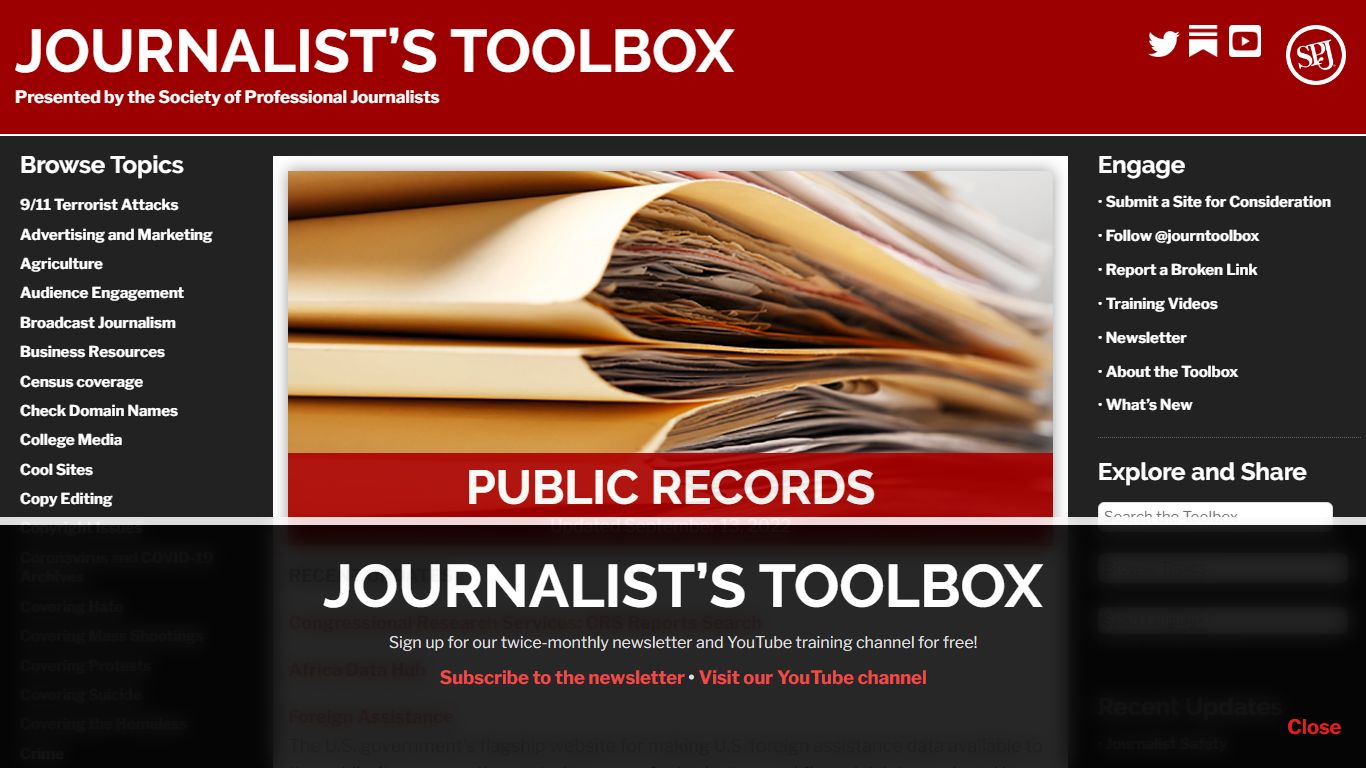 Public Records - Journalist's Toolbox